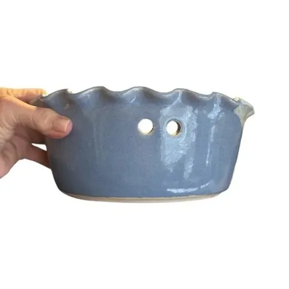 Handcrafted Clay Pen Pottery 9” Casserole Berry Pie Bowl - Picture 7 of 10